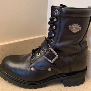 HARLEY DAVIDSON LEATHER BIKER BOOTS (MENS)